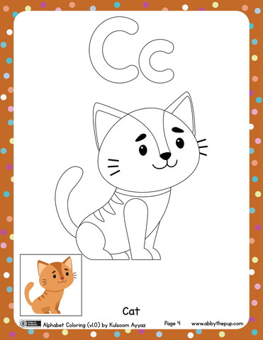 C Is For Cat Coloring Page